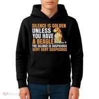 Beagle Scent Dog Hunting Pet Breeder Silence Is Golden Kids Hoodie thumb 4