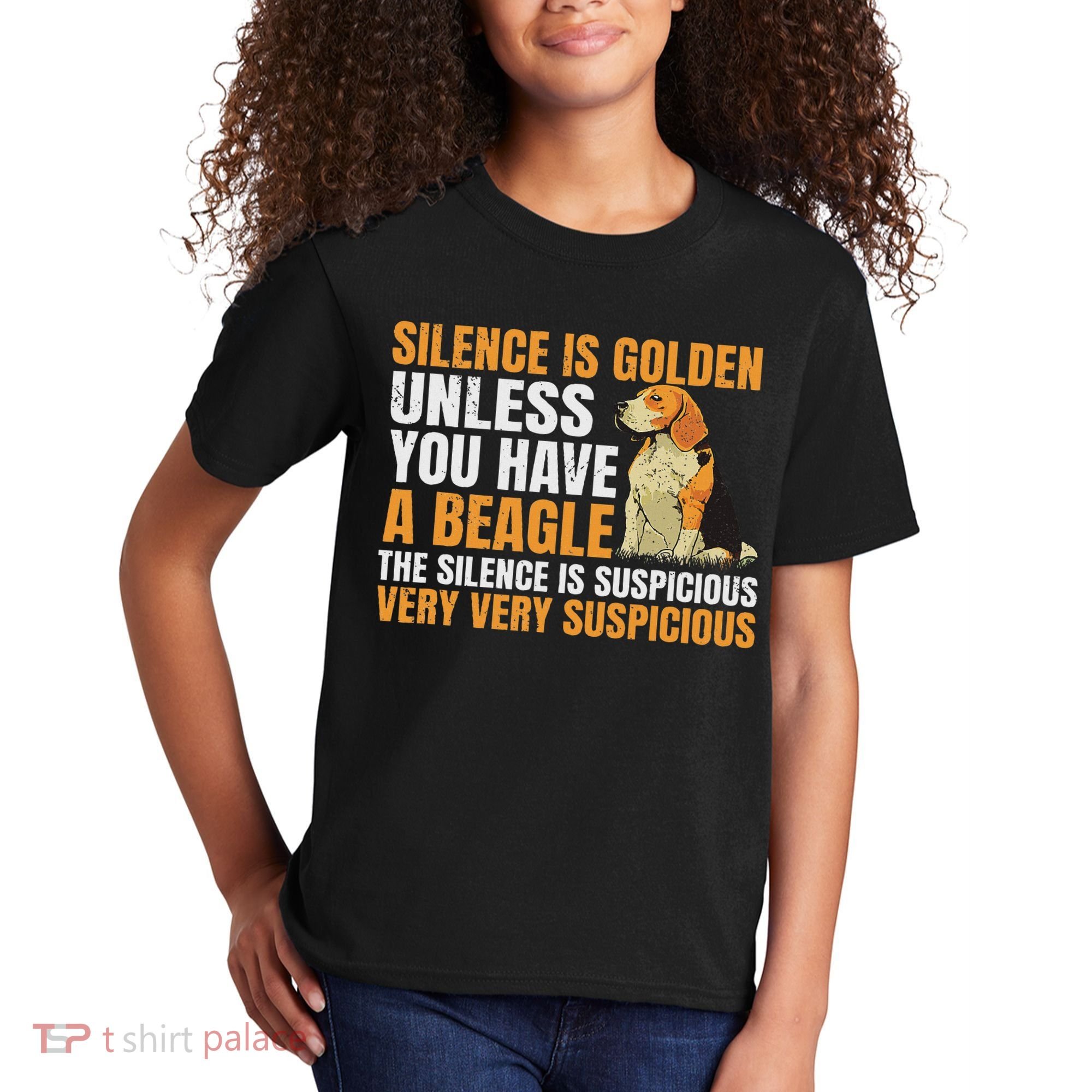 Beagle Scent Dog Hunting Pet Breeder Silence Is Golden Kids T-Shirt