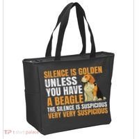 Beagle Scent Dog Hunting Pet Breeder Silence Is Golden Tote Bag thumb 2