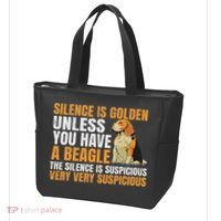 Beagle Scent Dog Hunting Pet Breeder Silence Is Golden Tote Bag thumb 3