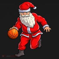 Basketball Santa Dribble Ball Christmas Sports Xmas Women's Tank Top thumb 5