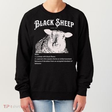 Black S.H.E.E.P Definition Sarcastic Quote Design For Everyone Women's Sweatshirt