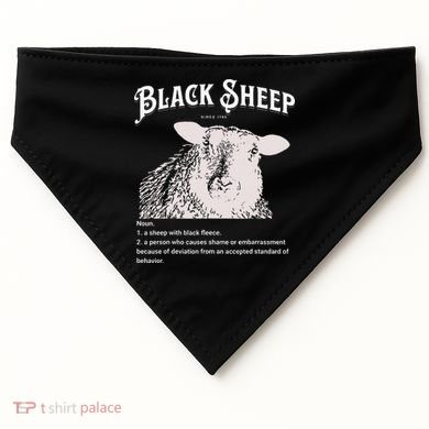 Black S.H.E.E.P Definition Sarcastic Quote Design For Everyone USA-Made Doggie Bandana