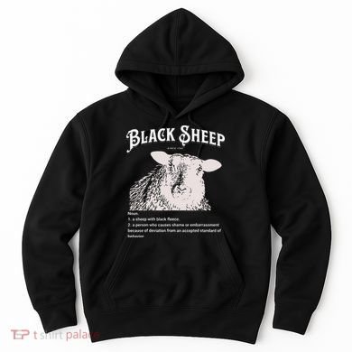 Black S.H.E.E.P Definition Sarcastic Quote Design For Everyone Hoodie