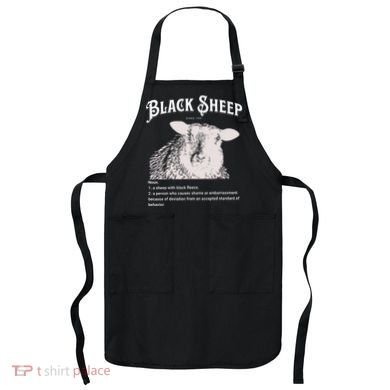 Black S.H.E.E.P Definition Sarcastic Quote Design For Everyone Apron