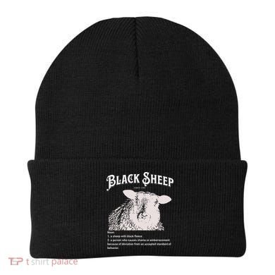 Black S.H.E.E.P Definition Sarcastic Quote Design For Everyone Beanie