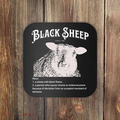 Black S.H.E.E.P Definition Sarcastic Quote Design For Everyone Coaster