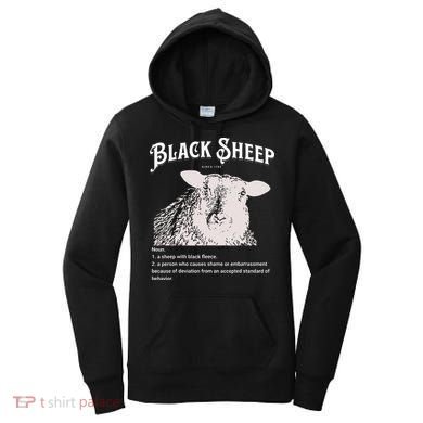 Black S.H.E.E.P Definition Sarcastic Quote Design For Everyone Women's Hoodie