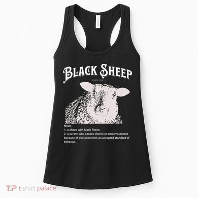 Black S.H.E.E.P Definition Sarcastic Quote Design For Everyone Women's Tank Top