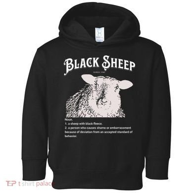 Black S.H.E.E.P Definition Sarcastic Quote Design For Everyone Toddler Hoodie