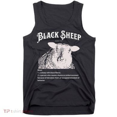 Black S.H.E.E.P Definition Sarcastic Quote Design For Everyone Tank Top