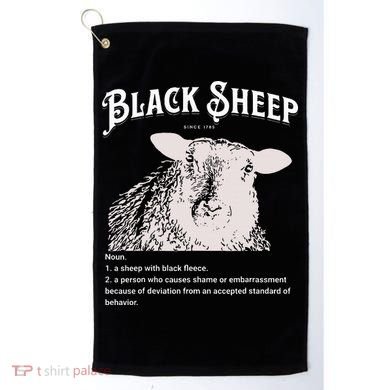 Black S.H.E.E.P Definition Sarcastic Quote Design For Everyone Golf Towel