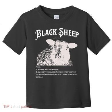 Black S.H.E.E.P Definition Sarcastic Quote Design For Everyone Toddler T-Shirt