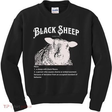 Black S.H.E.E.P Definition Sarcastic Quote Design For Everyone Kids Sweatshirt