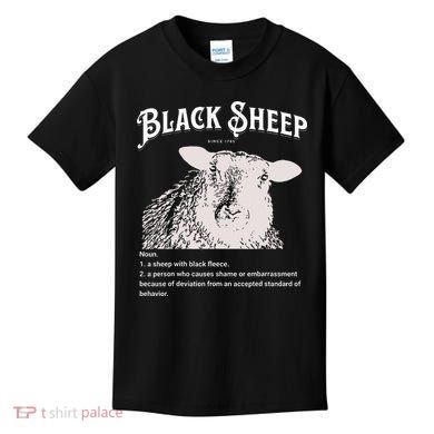 Black S.H.E.E.P Definition Sarcastic Quote Design For Everyone Kids T-Shirt