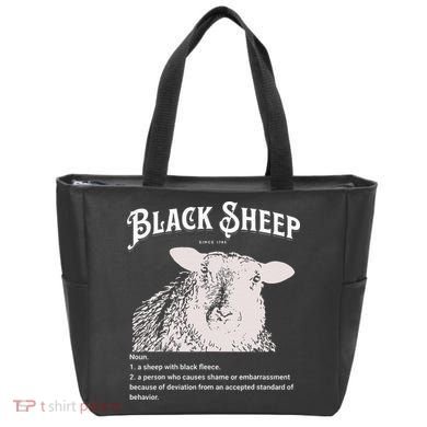 Black S.H.E.E.P Definition Sarcastic Quote Design For Everyone Tote Bag