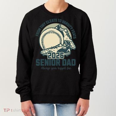 Baseball Senior Dad 2026 Tiny Cleats Varsity Feats Women's Sweatshirt