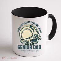 Baseball Senior Dad 2026 Tiny Cleats Varsity Feats Coffee Mug thumb 1