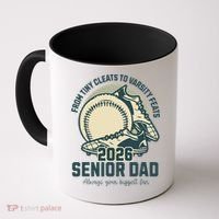 Baseball Senior Dad 2026 Tiny Cleats Varsity Feats Coffee Mug thumb 0