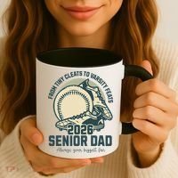 Baseball Senior Dad 2026 Tiny Cleats Varsity Feats Coffee Mug thumb 3