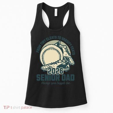 Baseball Senior Dad 2026 Tiny Cleats Varsity Feats Women's Tank Top