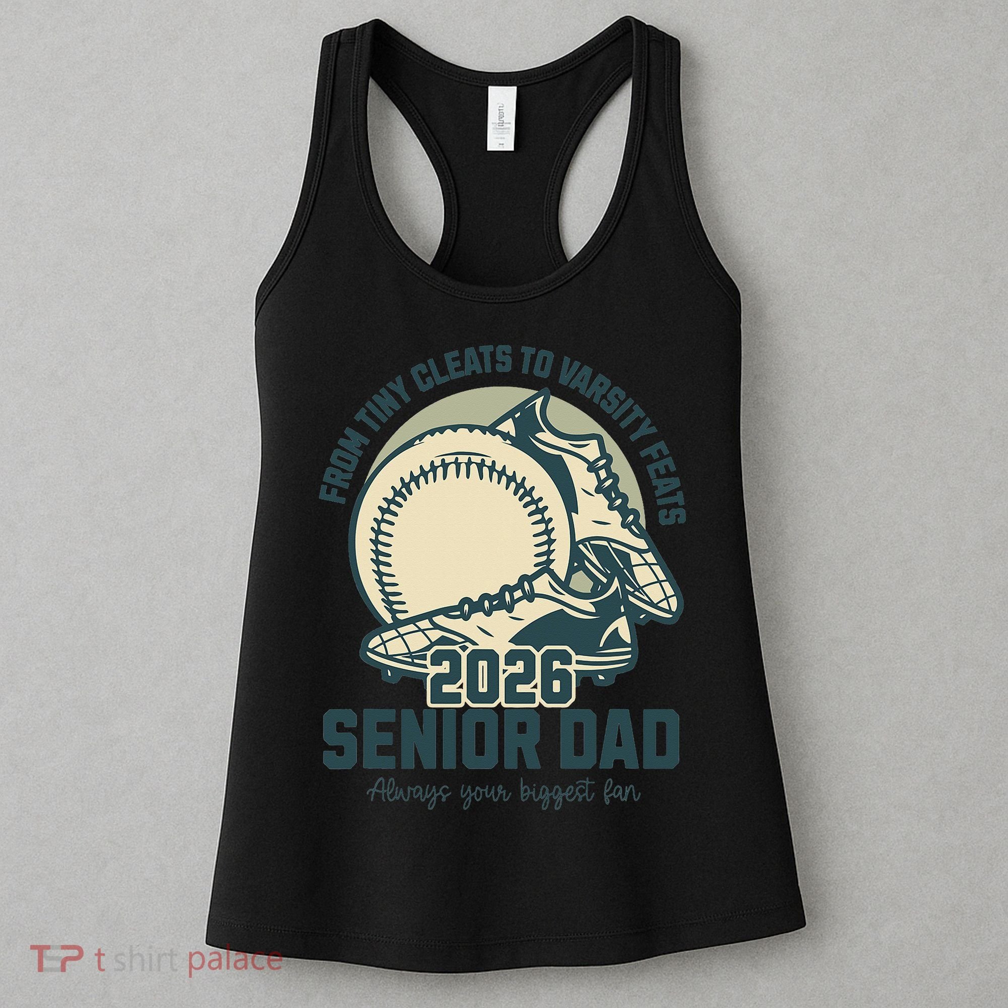 Baseball Senior Dad 2026 Tiny Cleats Varsity Feats Women's Tank Top