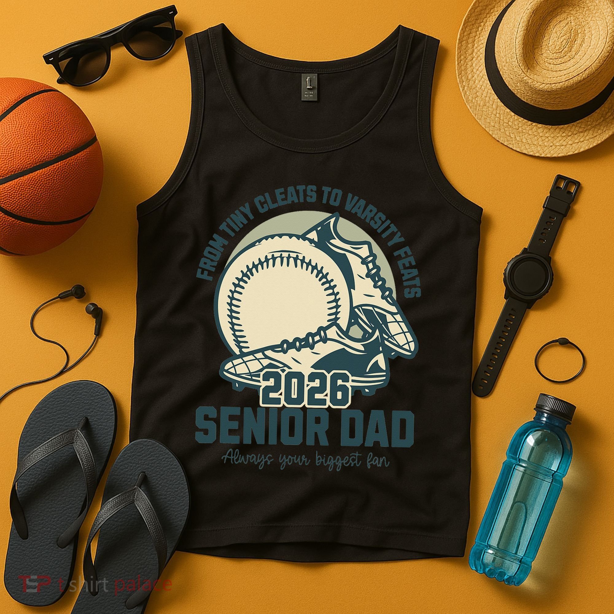 Baseball Senior Dad 2026 Tiny Cleats Varsity Feats Tank Top