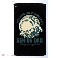 Baseball Senior Dad 2026 Tiny Cleats Varsity Feats Golf Towel thumb 0