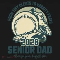 Baseball Senior Dad 2026 Tiny Cleats Varsity Feats Women's T-Shirt thumb 6