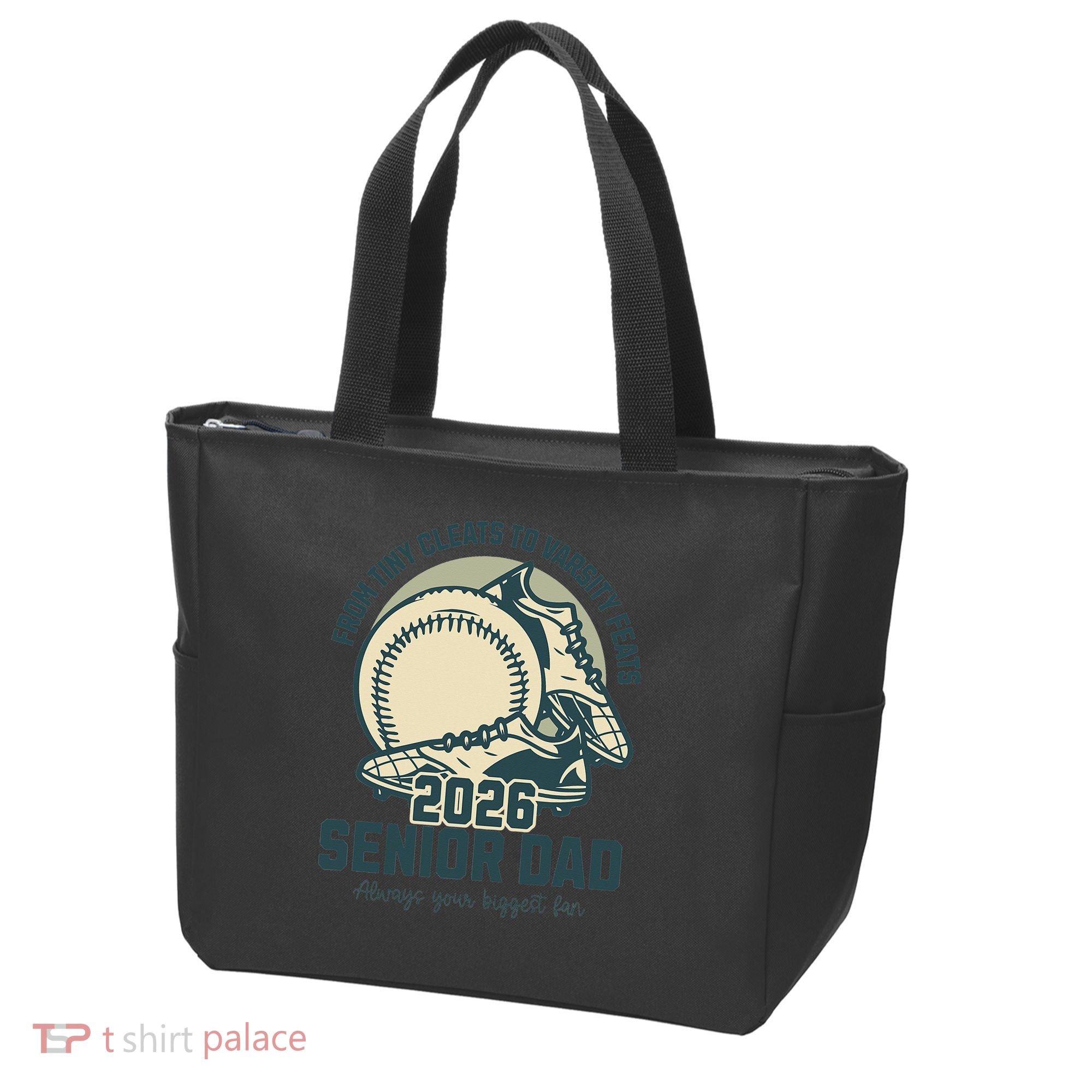 Baseball Senior Dad 2026 Tiny Cleats Varsity Feats Tote Bag