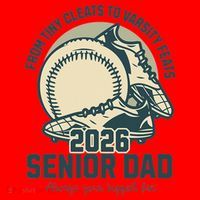 Baseball Senior Dad 2026 Tiny Cleats Varsity Feats Santa Hat thumb 1
