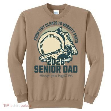 Baseball Senior Dad 2026 Tiny Cleats Varsity Feats Sweatshirt
