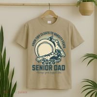 Baseball Senior Dad 2026 Tiny Cleats Varsity Feats T-Shirt thumb 2