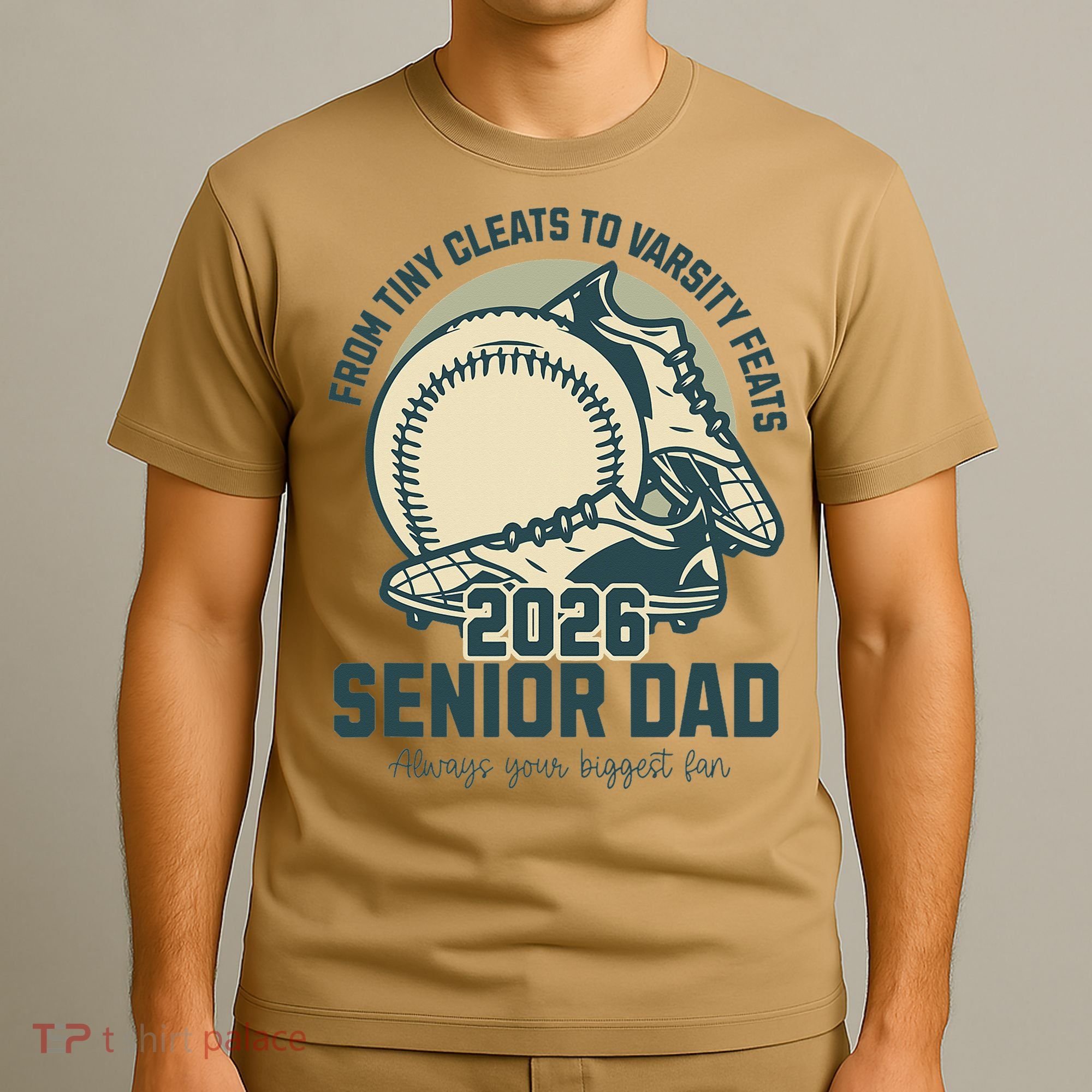 Baseball Senior Dad 2026 Tiny Cleats Varsity Feats T-Shirt
