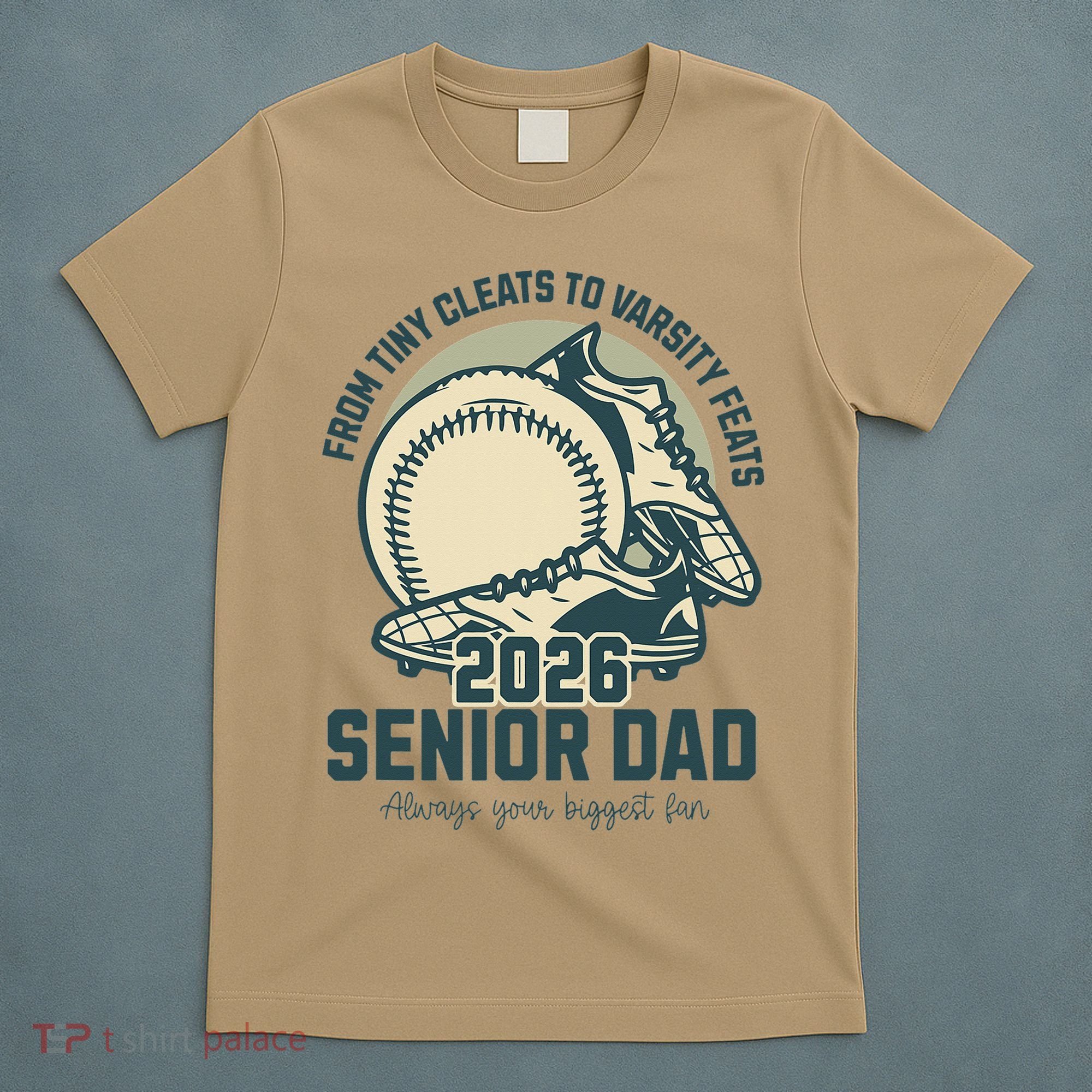 Baseball Senior Dad 2026 Tiny Cleats Varsity Feats T-Shirt