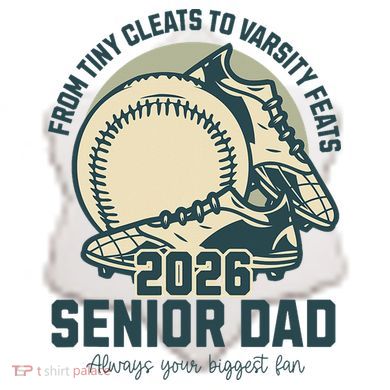 Baseball Senior Dad 2026 Tiny Cleats Varsity Feats Ceramic Ornament