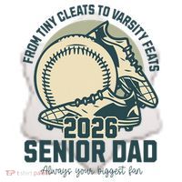 Baseball Senior Dad 2026 Tiny Cleats Varsity Feats Ceramic Ornament thumb 2