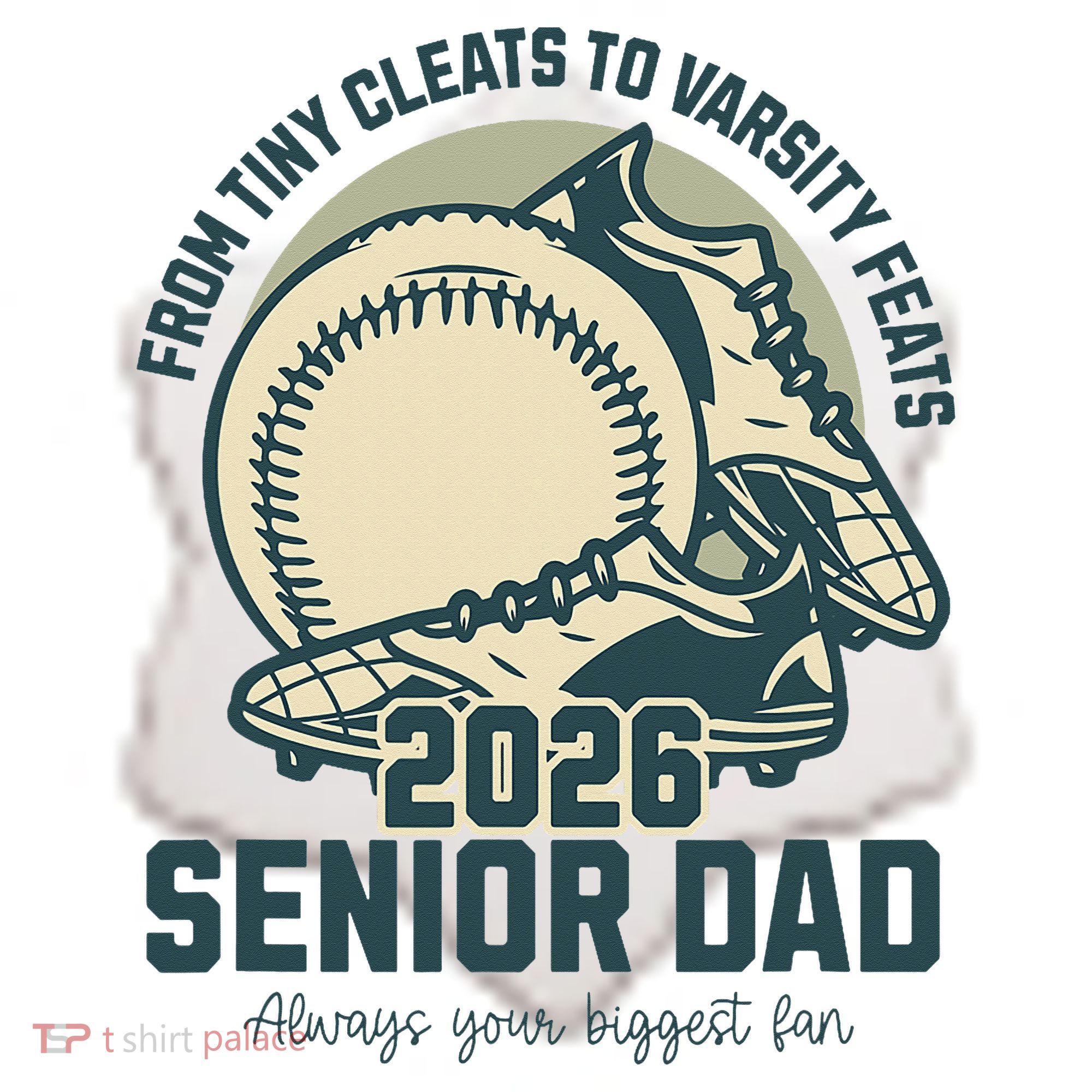 Baseball Senior Dad 2026 Tiny Cleats Varsity Feats Ceramic Ornament
