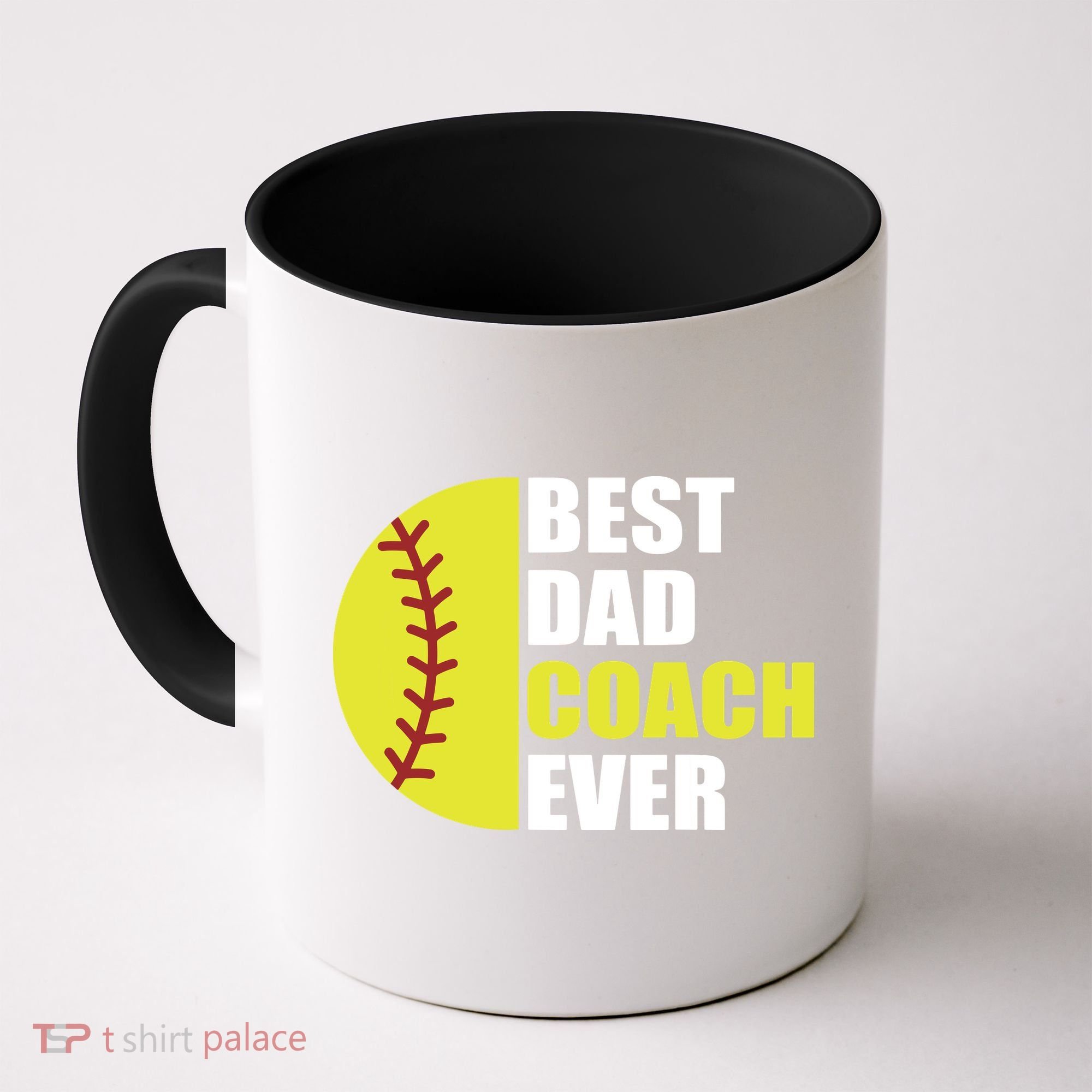 Best Softball Dad Coach Ever Fathers Day Softball Coach Dad Coffee Mug