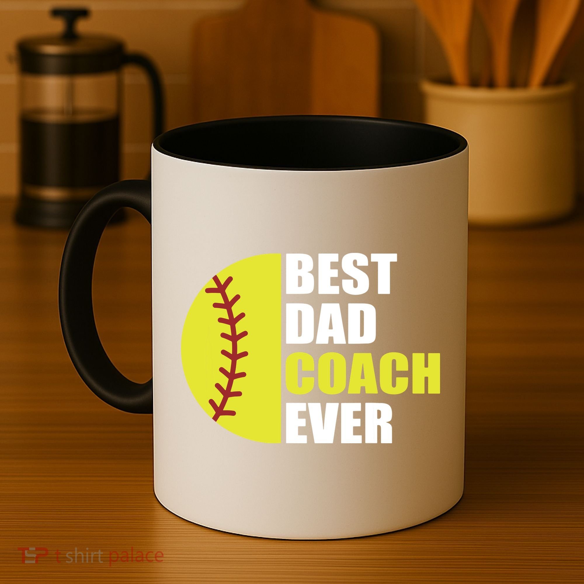 Best Softball Dad Coach Ever Fathers Day Softball Coach Dad Coffee Mug