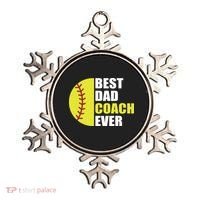 Best Softball Dad Coach Ever Fathers Day Softball Coach Dad Ornament thumb 0