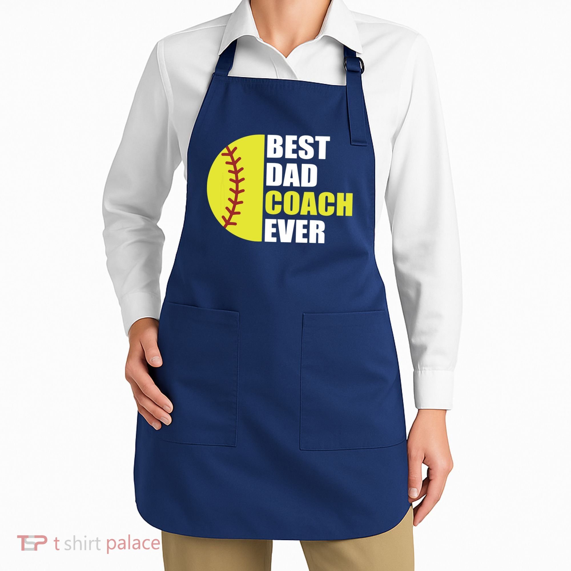 Best Softball Dad Coach Ever Fathers Day Softball Coach Dad Apron