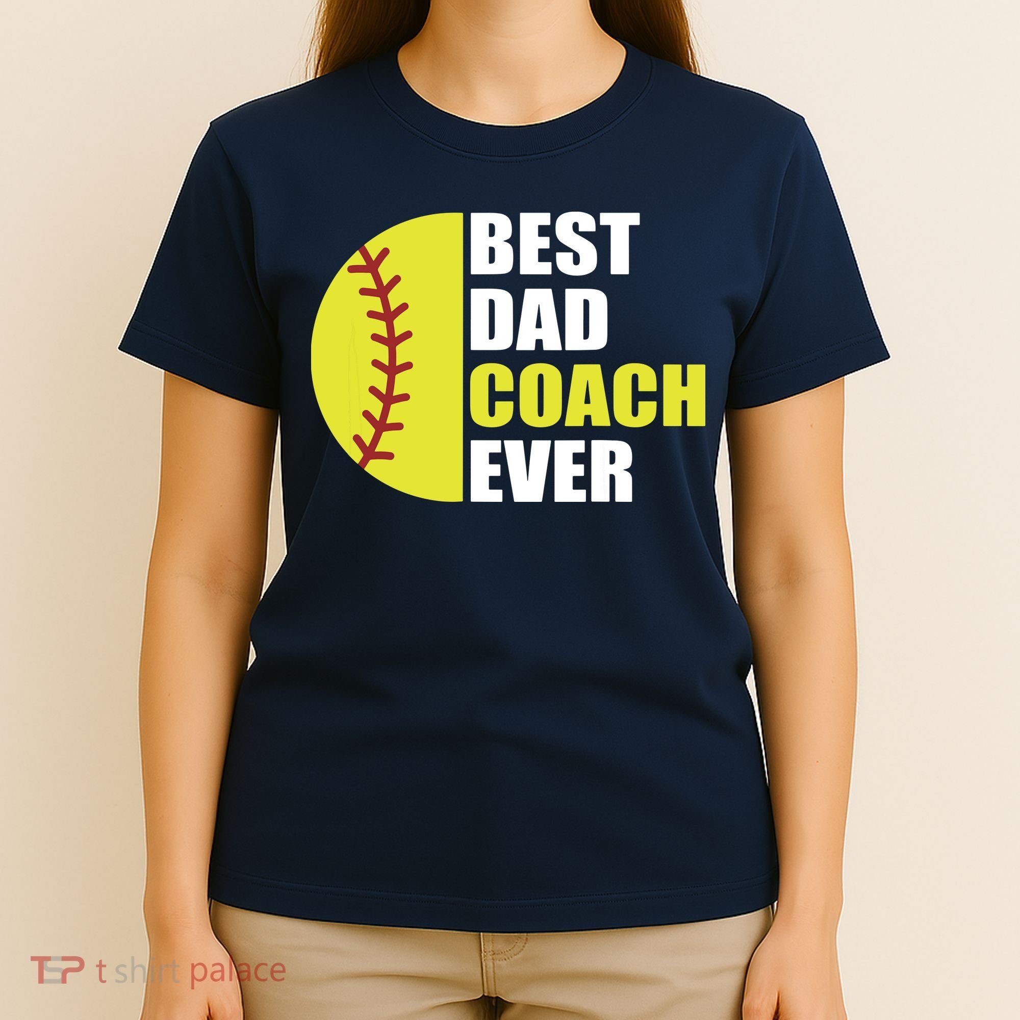 Best Softball Dad Coach Ever Fathers Day Softball Coach Dad T-Shirt