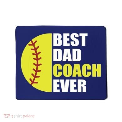 Best Softball Dad Coach Ever Fathers Day Softball Coach Dad Mousepad