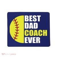 Best Softball Dad Coach Ever Fathers Day Softball Coach Dad Mousepad thumb 0