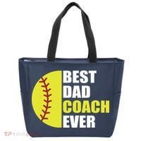Best Softball Dad Coach Ever Fathers Day Softball Coach Dad Tote Bag thumb 0