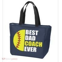 Best Softball Dad Coach Ever Fathers Day Softball Coach Dad Tote Bag thumb 3