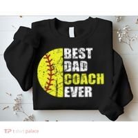 Best Softball Dad Coach Ever Retro Father Softball Coach Dad Sweatshirt thumb 2