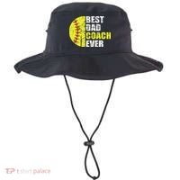 Best Softball Dad Coach Ever Retro Father Softball Coach Dad Bucket Hat thumb 0
