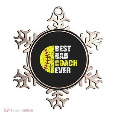 Best Softball Dad Coach Ever Retro Father Softball Coach Dad Ornament